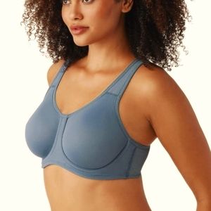 WACOAL | Simone High Impact Sports Underwire Bra | Blue/Gray | 42D